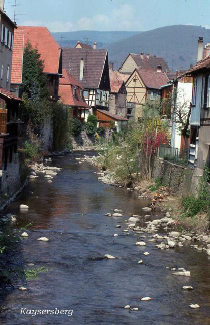 the river running through Kaysersberg