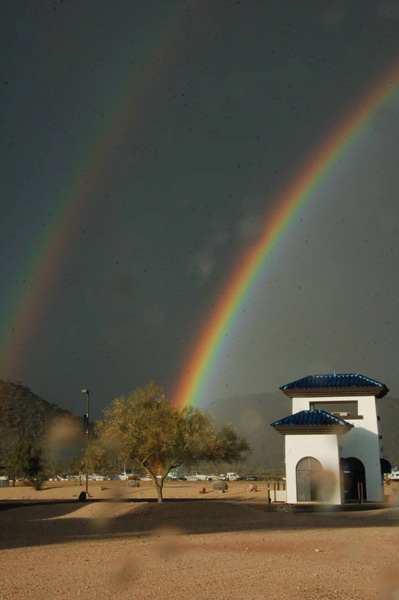 a winter rainbow