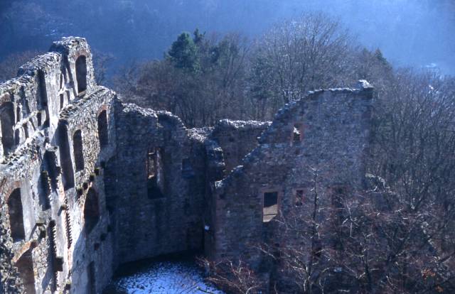the castle ruins at Weinheim
