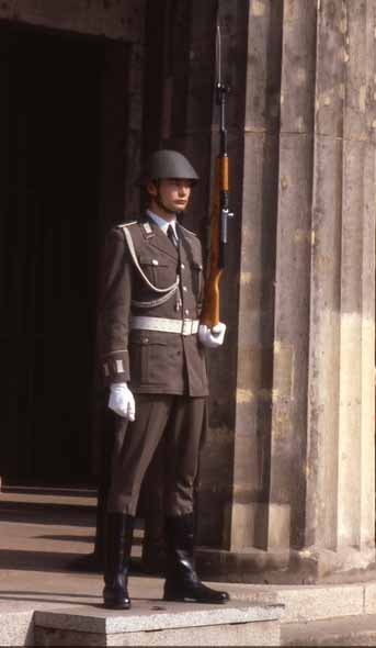 a guard at E.Berlin's Tomb of the Unknown Soldier