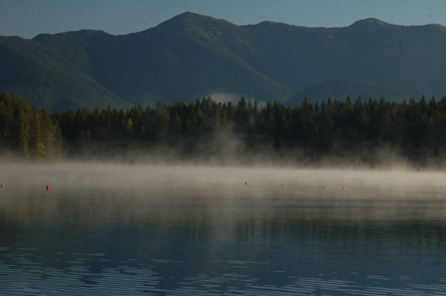 lake five in mist