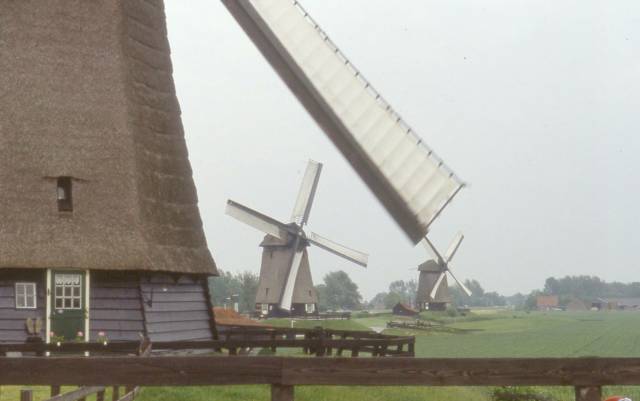 Schermerland, a working windmill in north Holland