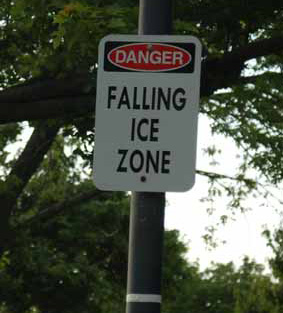 Falling ice sign