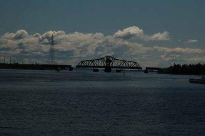 the swingbridge at Little Current