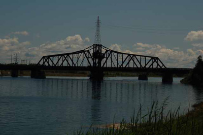 the swingbridge at Little Current