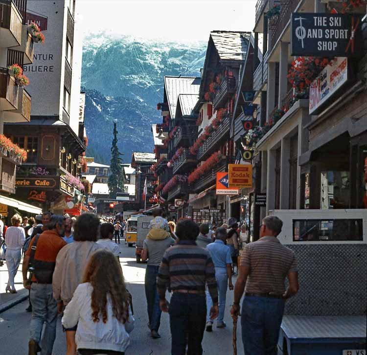downtown Zermatt