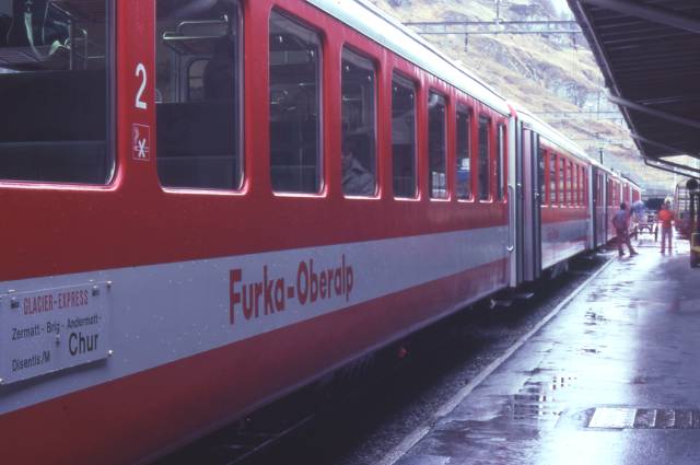 the Glacier Express train