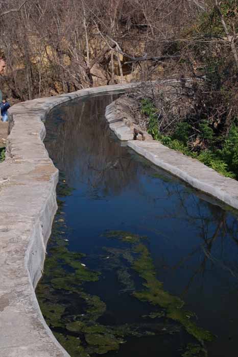 an aqueduct provided water for the missions