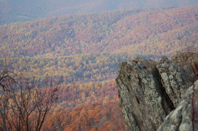 rocks create interesting pics among the hills