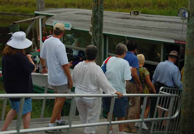 boarding the airboat
