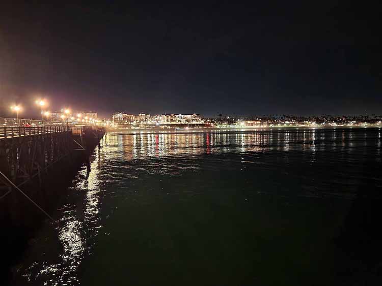 night scene with reflection on water