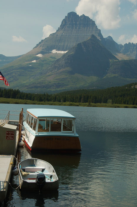 chief two guns on swiftcurrent lake