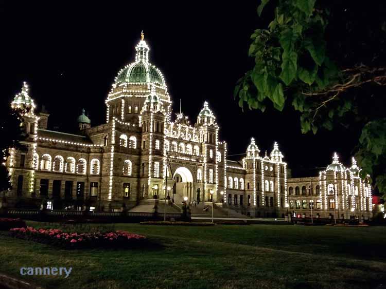 parliament with lights